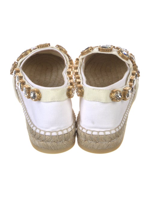 Gucci Canvas Crystal Embellishments Espadrilles
