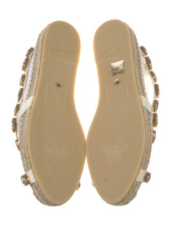 Gucci Canvas Crystal Embellishments Espadrilles