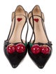 Gucci Interlocking G Logo Leather Slingback Pumps