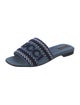 Gucci Denim Graphic Print Slides