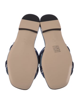 Gucci Denim Graphic Print Slides