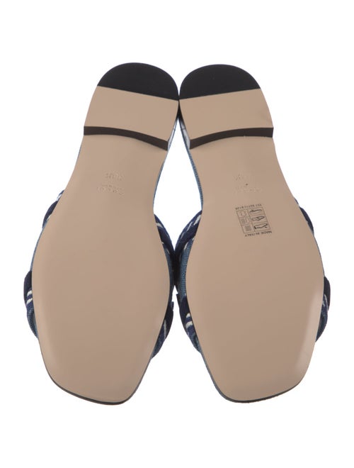 Gucci Denim Graphic Print Slides