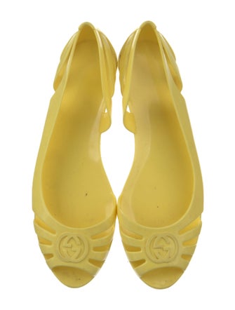 Gucci Interlocking G Logo Rubber D'Orsay Flats