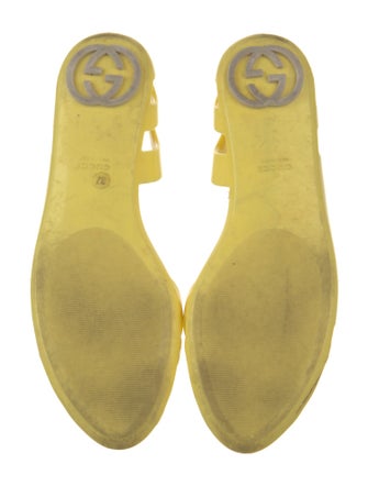 Gucci Interlocking G Logo Rubber D'Orsay Flats