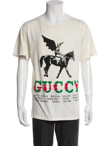 Gucci T-Shirts Graphic Print Crew Neck T-Shirt M