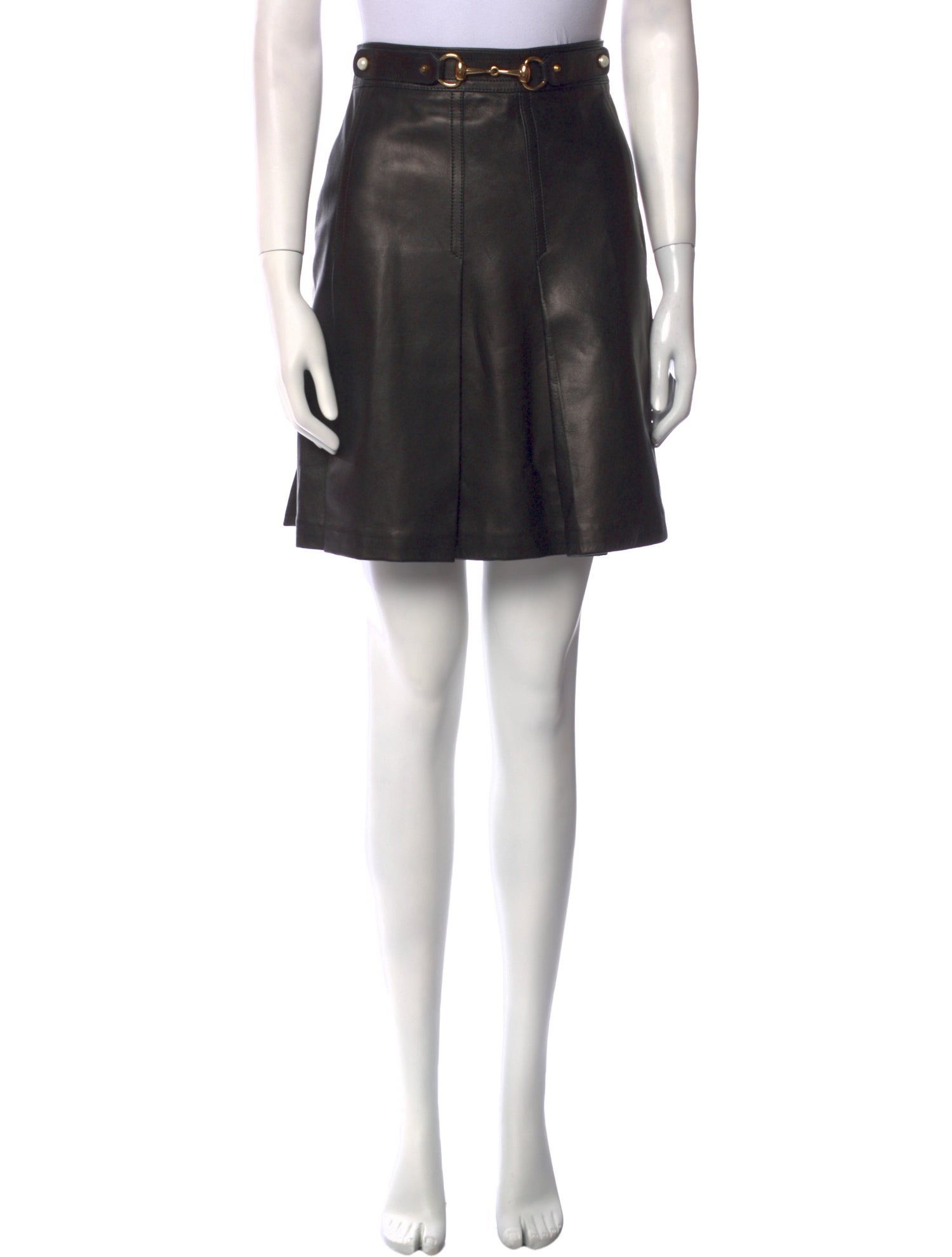 Gucci Leather Knee-Length Skirt