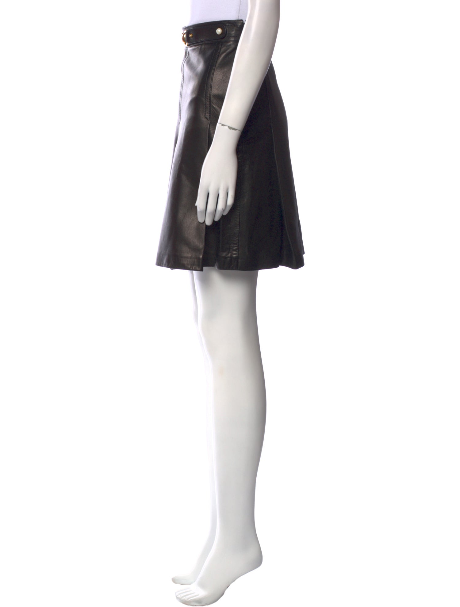 Gucci Leather Knee-Length Skirt