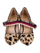 Gucci Sylvie Web Accent Ponyhair Pumps