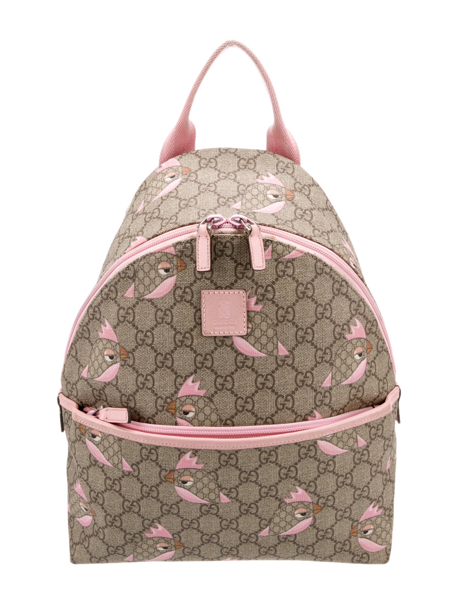 Gucci Girls' GG Supreme Zoo Bird Backpack