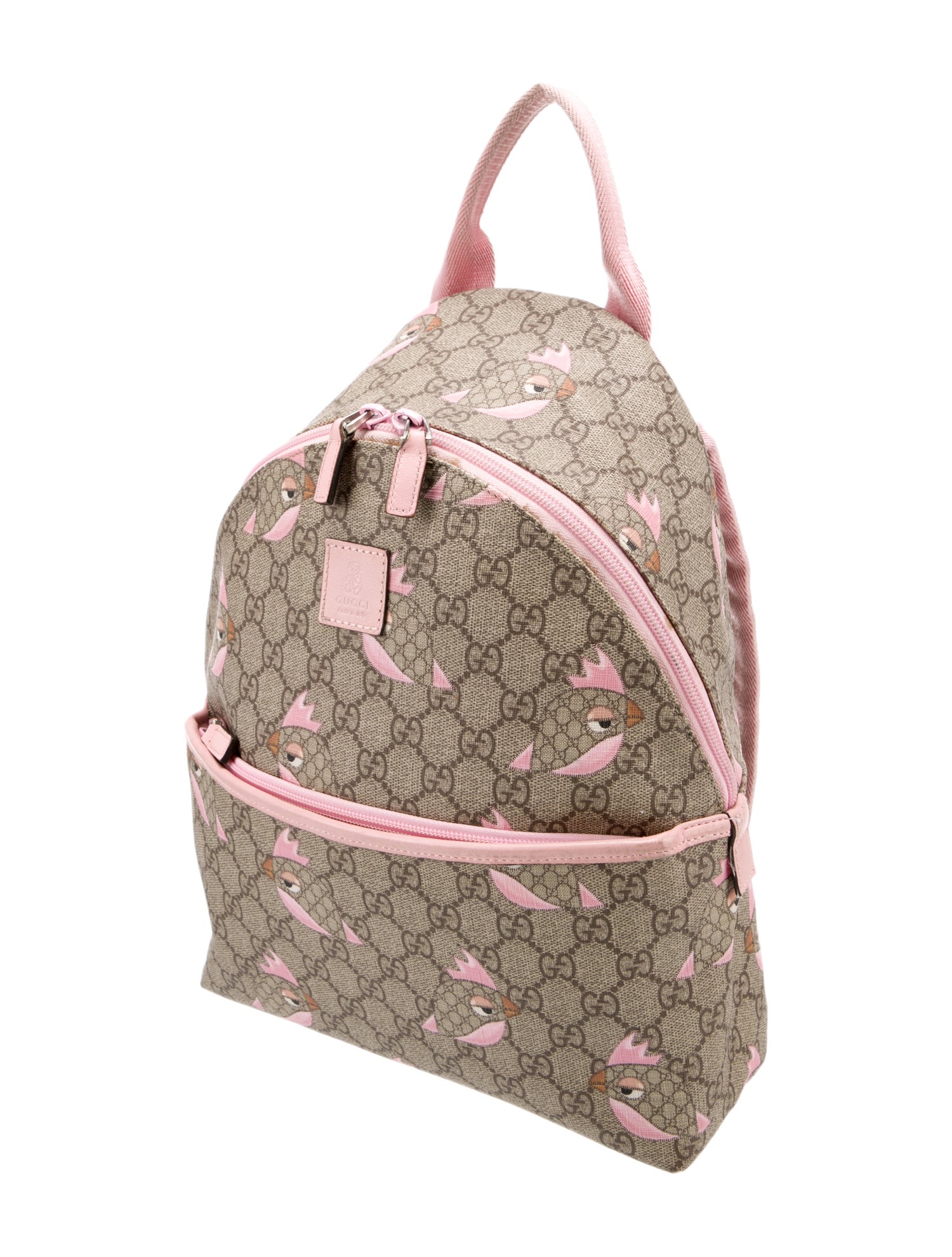 Gucci Girls' GG Supreme Zoo Bird Backpack