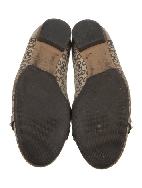Gucci Horsebit Accent Canvas Ballet Flats