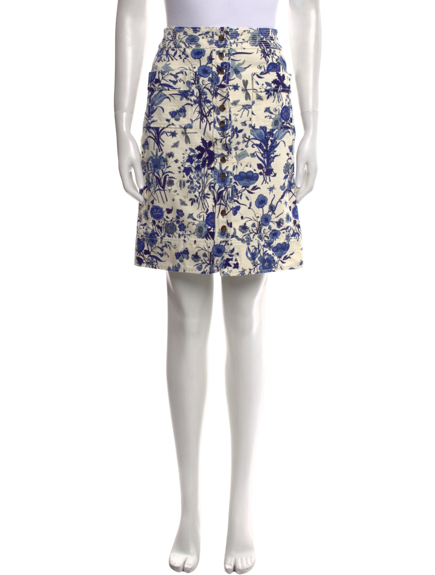 Gucci Floral Print Knee-Length Skirt
