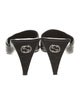 Gucci Interlocking G Logo Embossed Leather Mules