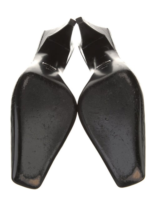 Gucci Interlocking G Logo Embossed Leather Mules