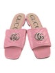 Gucci Double G Logo Leather Slides