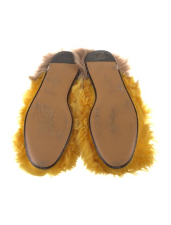 Gucci 1955 Horsebit Accent Lamb Fur Mules
