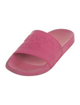 Gucci Interlocking G Logo Rubber Slides