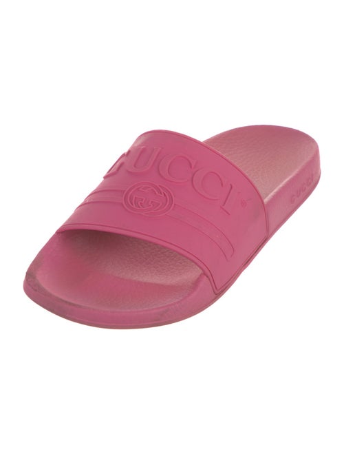 Gucci Interlocking G Logo Rubber Slides