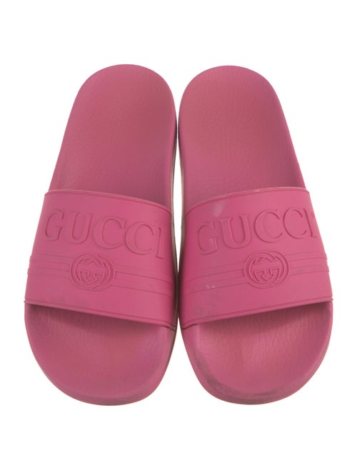 Gucci Interlocking G Logo Rubber Slides
