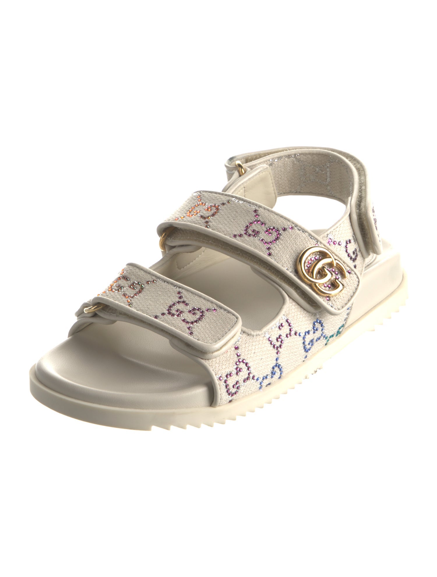 Gucci GG Logo Canvas Sandals