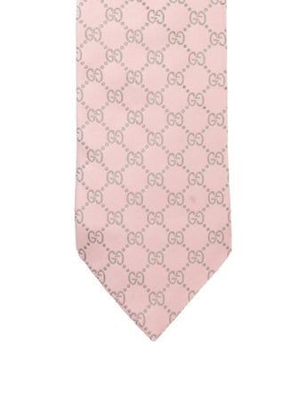 Gucci Pink Pattern Silk Tie