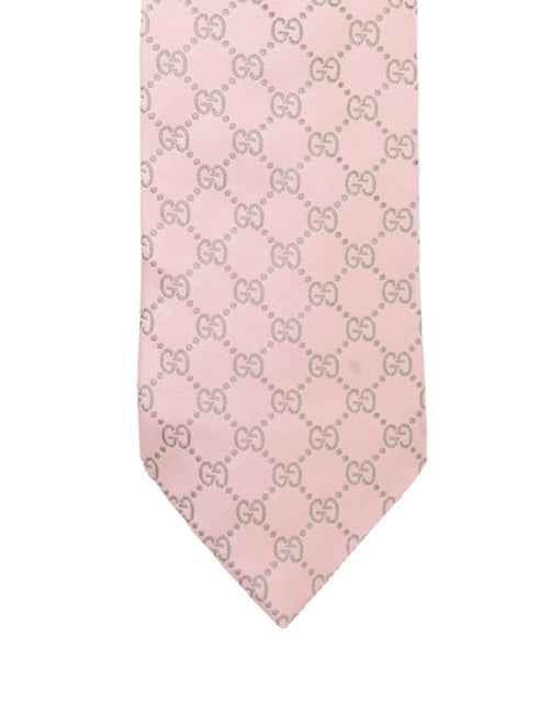Gucci Pink Pattern Silk Tie