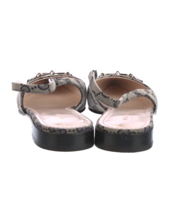 Gucci GG Canvas Canvas Slingback Flats