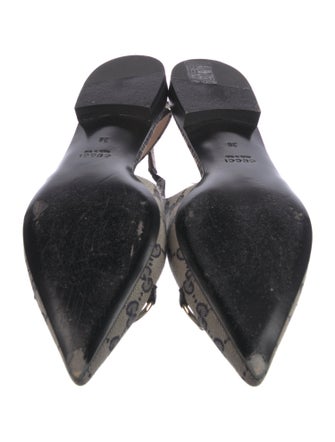 Gucci GG Canvas Canvas Slingback Flats