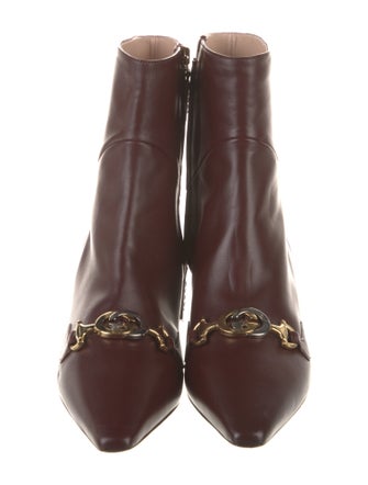 Gucci Interlocking G Logo Leather Boots
