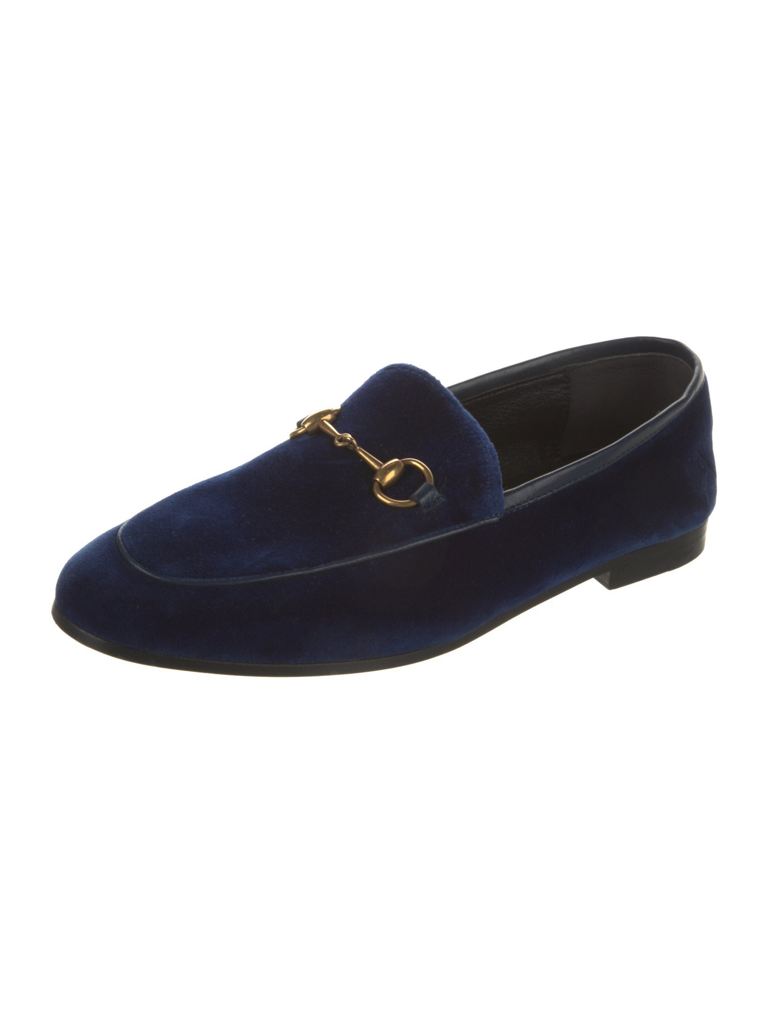 Gucci Horsebit Accent Velvet Loafers