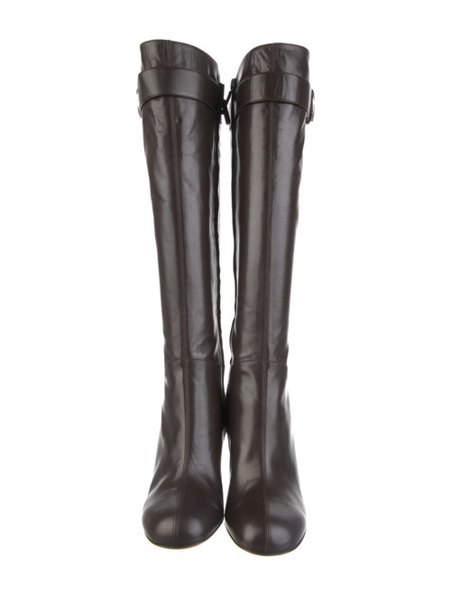 Gucci Double G Logo Leather Boots