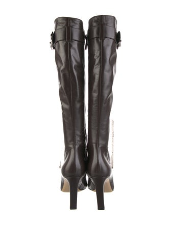 Gucci Double G Logo Leather Boots