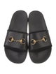 Gucci Horsebit Accent Leather Slides