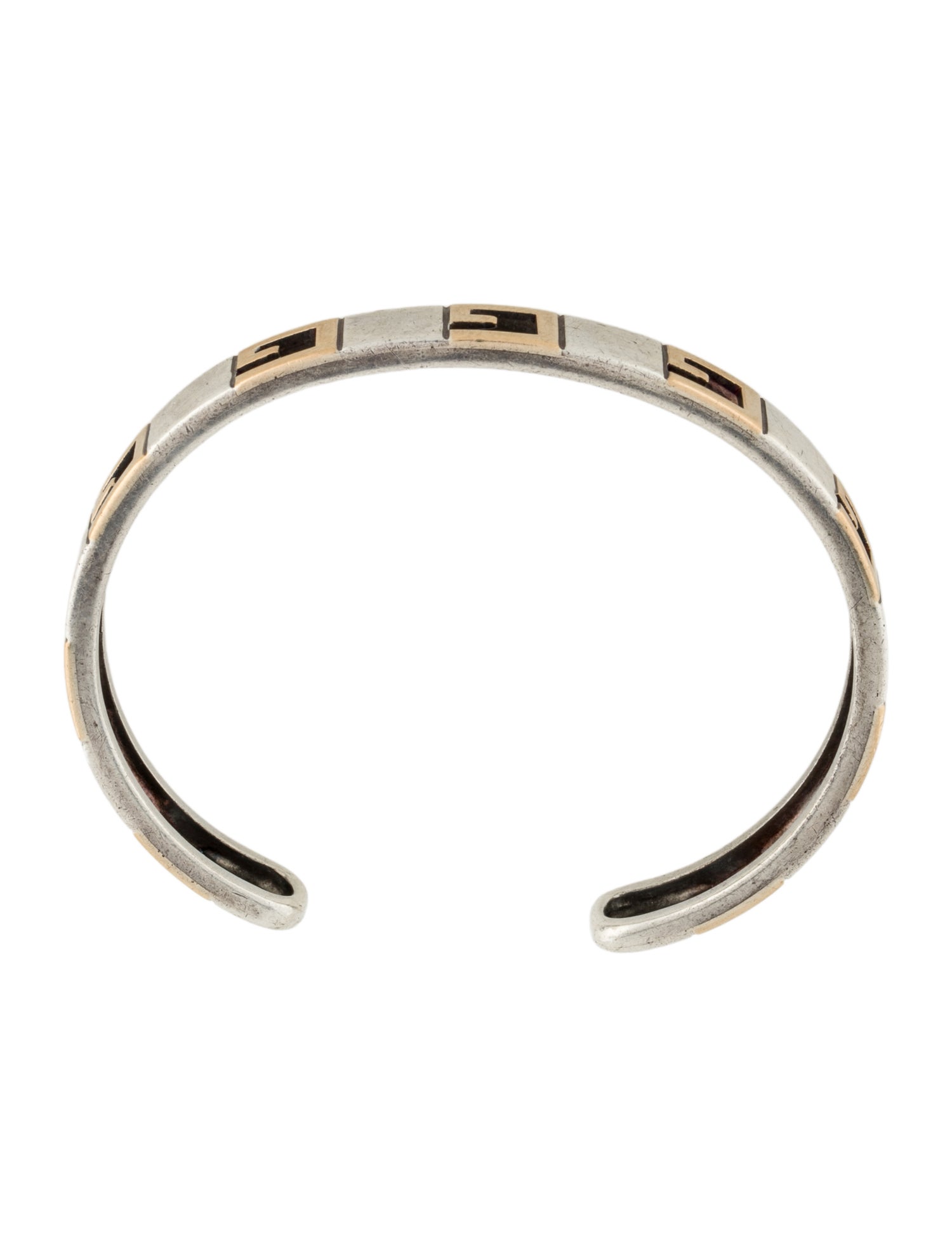 Gucci Vintage Two-Tone G Cuff Bracelet