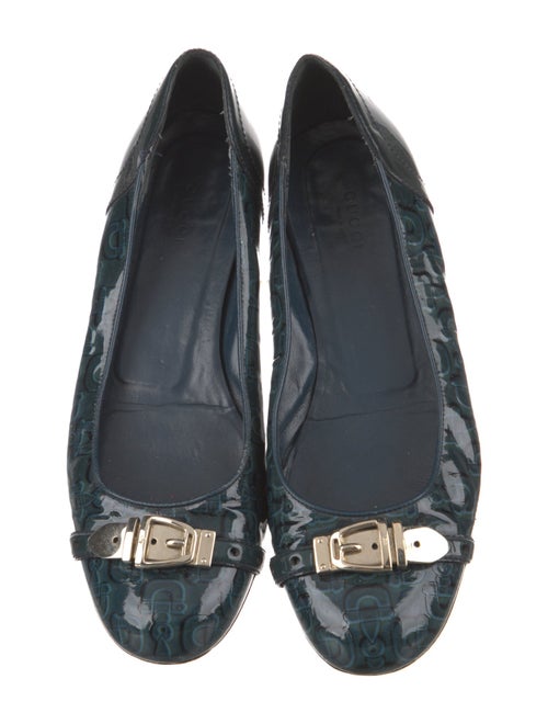 Gucci Horsebit Accent Patent Leather Flats