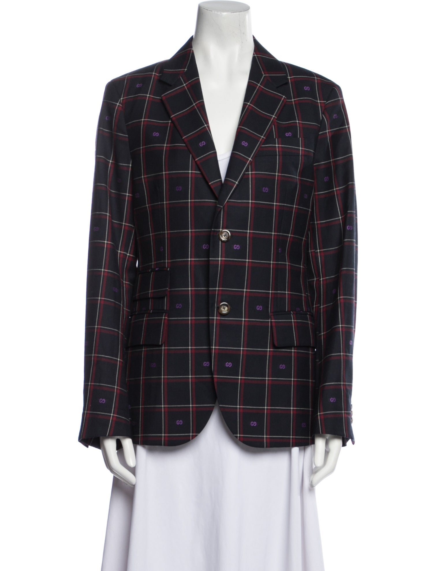 Gucci GG Logo Wool Blazer
