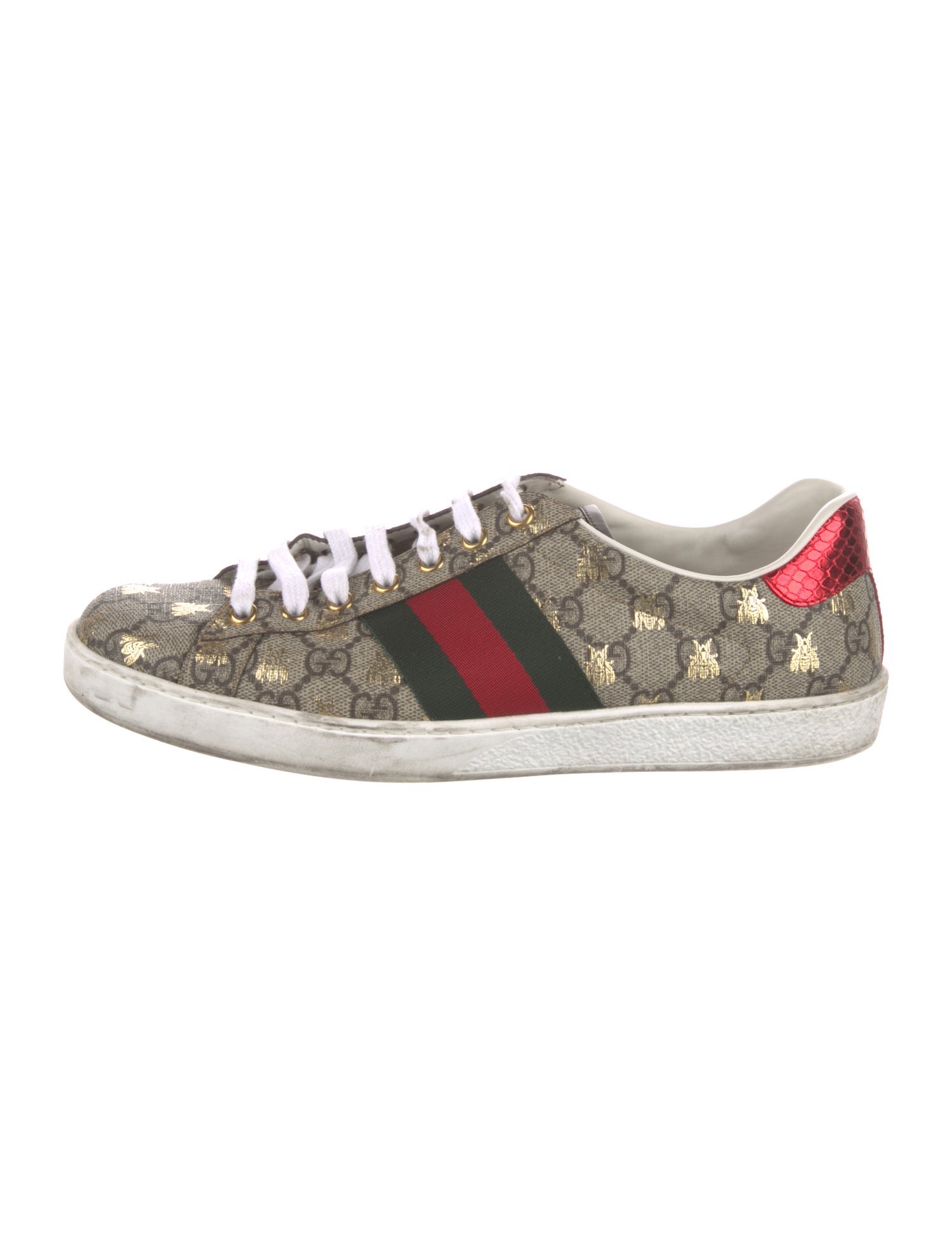Gucci Web Accent Animal Print Sneakers
