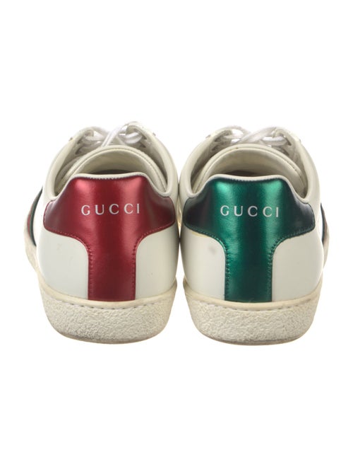 Gucci Web Accent Leather Sneakers