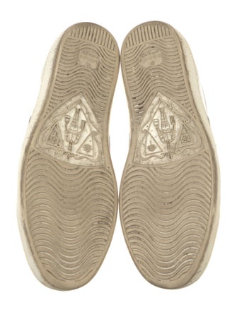 Gucci Web Accent Leather Sneakers