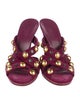 Gucci Suede Studded Accents Slides