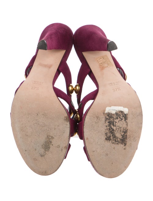 Gucci Suede Studded Accents Slides