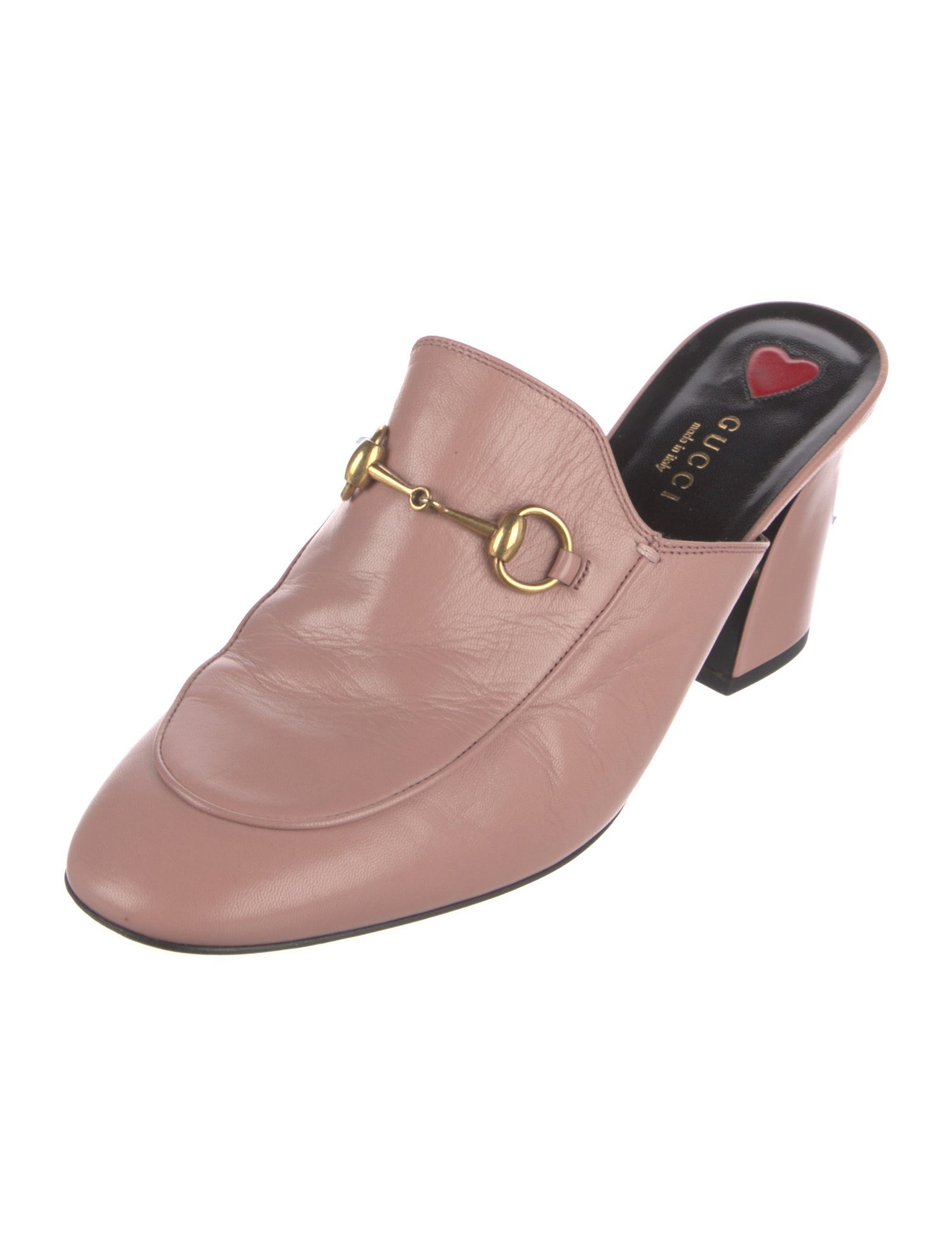 Gucci Horsebit Accent Leather Mules