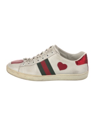 Gucci Web Accent Leather Sneakers