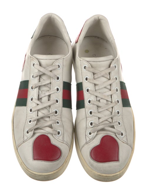 Gucci Web Accent Leather Sneakers