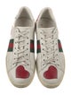 Gucci Web Accent Leather Sneakers