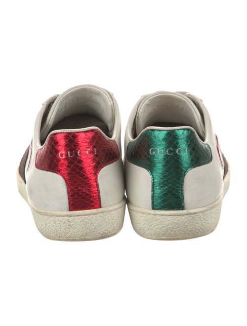 Gucci Web Accent Leather Sneakers