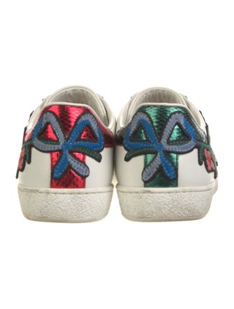 Gucci Web Accent Leather Sneakers