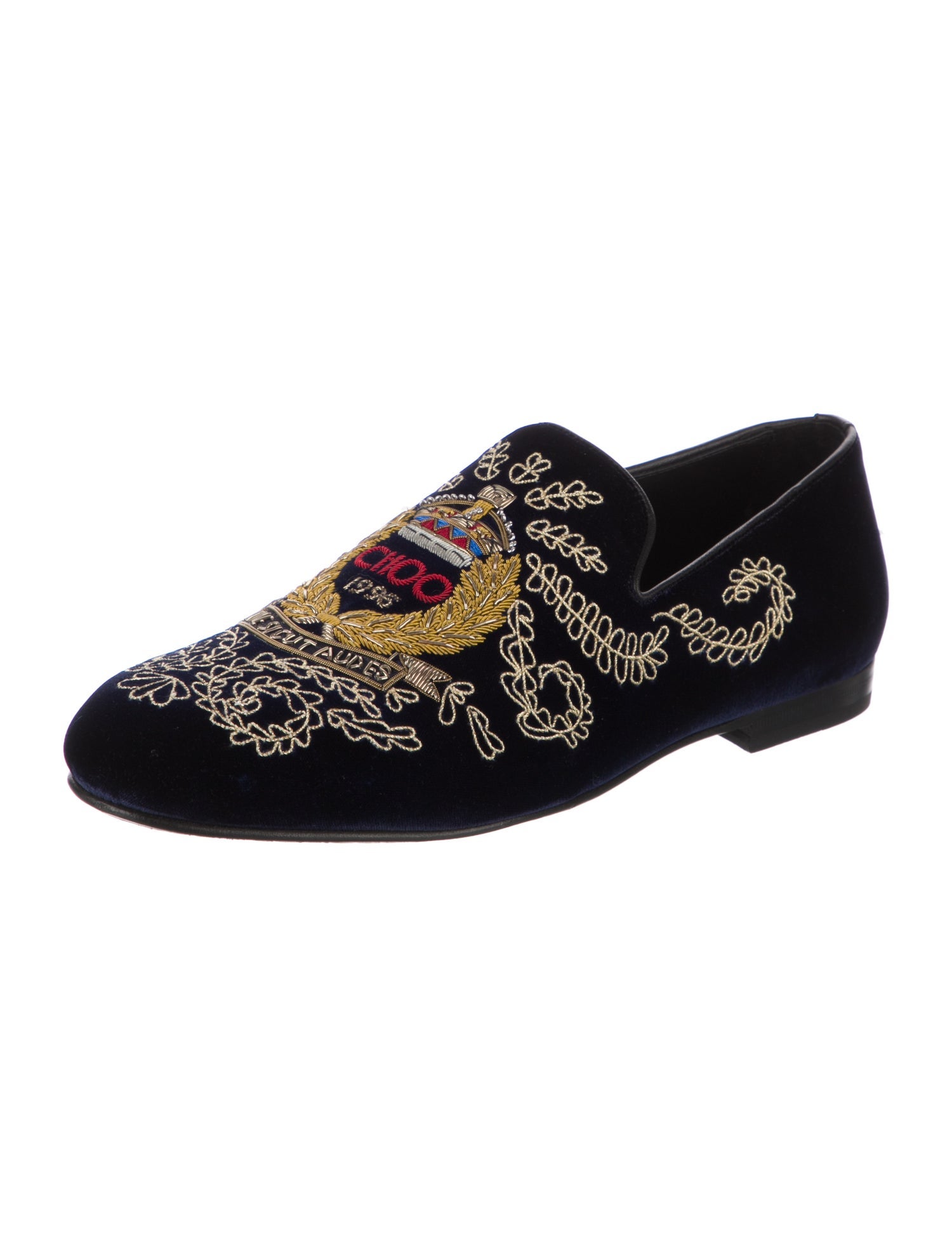 Jimmy Choo Suede Patterned Loafers