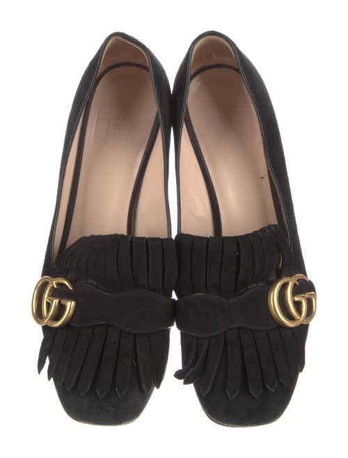 Gucci Double G Logo Suede Pumps