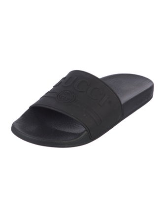 Gucci Interlocking G Logo Rubber Slides
